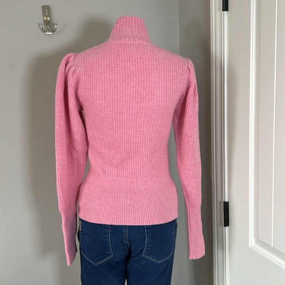 Frame Cashmere Wool Spanish Pink Turtleneck Sweater Jumper Sz XS NEW - Picture 6 of 13